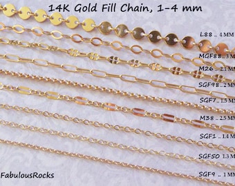 Gold Fill CHAIN, 14k Gold Filled Chain, Necklace Chain Wholesale Chain, delicate / l88 mgf88 m26 sgf98 m38 sgf1 sgf7 sgf22 sgf50 gs