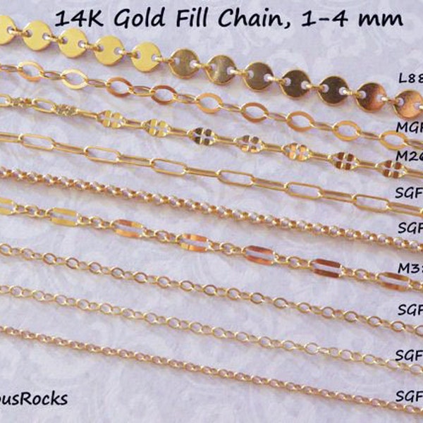 14k Gold Fill CHAIN, 14k Gold Filled Necklace Chain Wholesale Chain, Jewelry Supplies, delicate dainty tiny chain gs