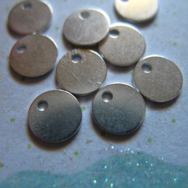 6 mm / Sterling Silver Blanks / 24 gauge / 20-100 pieces / Bulk / Discs Sequins / customize/ for cougar town necklace / personalize blank6