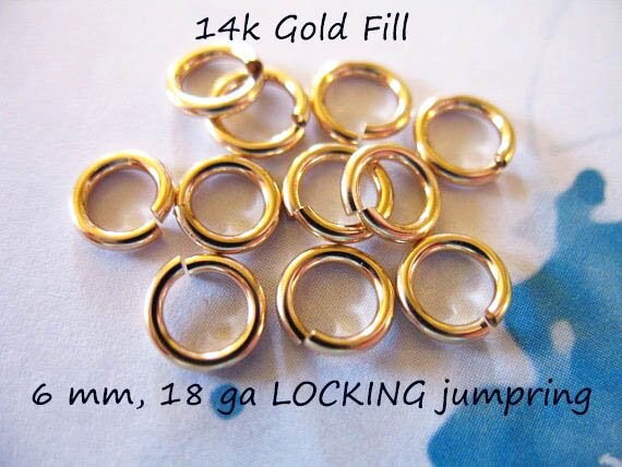 Wholesale 5mm 22ga Click & Lock Jump Rings 14kt Gold Filled