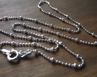 Sterling Silver Chains / 2 mm SATELLITE Chains / 16 18 20" Finished Necklace Chains / made in Italy, done d1.16 d1.20 d1.18