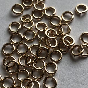 14k Gold Filled Jump Rings Jumprings / 4 mm, 20 ga gauge Locking Jump Lock Jumplock Wholesale jewelry findings, GFJR4mm jr4