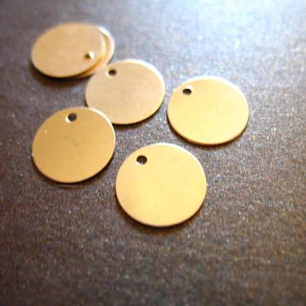 7 mm, 20 gauge, 14k Gold Filled Blanks Discs Tags, Thick Round Circle Blank, personalized metal stamping, blank7