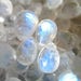Rainbow MOONSTONE Pear Briolettes / 2-24 pcs, Luxe AAA, 7-9 mm / June birthstone, faceted moonstone beads bride bridal wholesale 79 solo