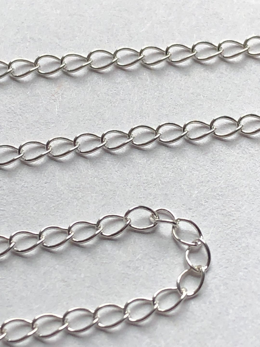 Sterling Silver Chain, Wholesale Unfinished, 3.2x2.4 Mm CURB