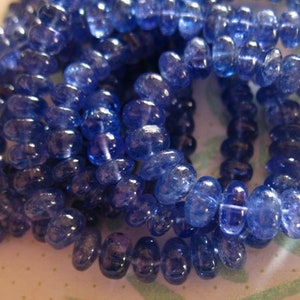 5-100 pcs / 3-4 mm TANZANITE Beads Rondelle Gemstones Semiprecious Gems / Periwinkle Blue, faceted, december birthstone brides 34 solo image 5