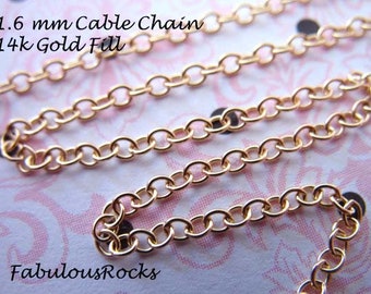 Gold Fill Cable Chain / 2.25x1.6 mm Necklace Chain / 10-15% Off Bulk Wholesale / 14K GF Jewelry Chain / ssgf sgf52
