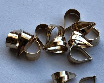 5 pcs 14k Gold Filled Necklace Bails: Simple Jewelry Finding (6x4 mm)