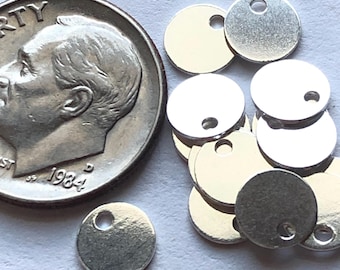 6mm Sterling Silver Blanks, 24 Gauge Metal Stamping Tags