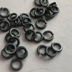 10-100 pcs / 4 mm, 20 gauge Oxidized Sterling Silver Open Locking Jump Rings JumpRings JumpLocks, Bulk Jewelry Finding  jr4 z ox