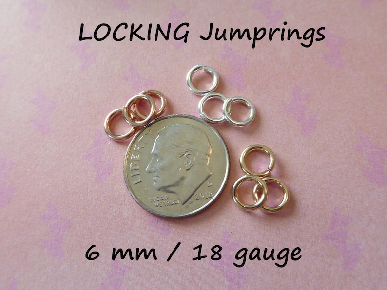 LOCKING Jump Rings Locking Jumprings Jumplocks Bulk 6 Mm 18 Etsy