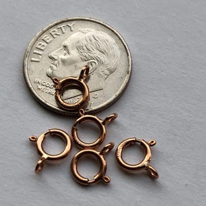 14k ROSE GOLD Filled Spring Ring Clasps BULK, 5.5 mm / Wholesale Findings to finish petite medium chains rg fc.s o