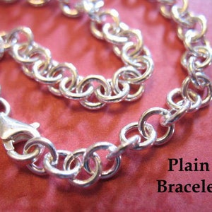 Charm Bracelet, Sterling Silver Rolo Thick Chunky Heavy 5 mm, 925 SS, 6.5 - 7 - 7.5 - 8 - 8.5 - 9 - 9.5 - 10 Charm Bracelet, b100 hp q t