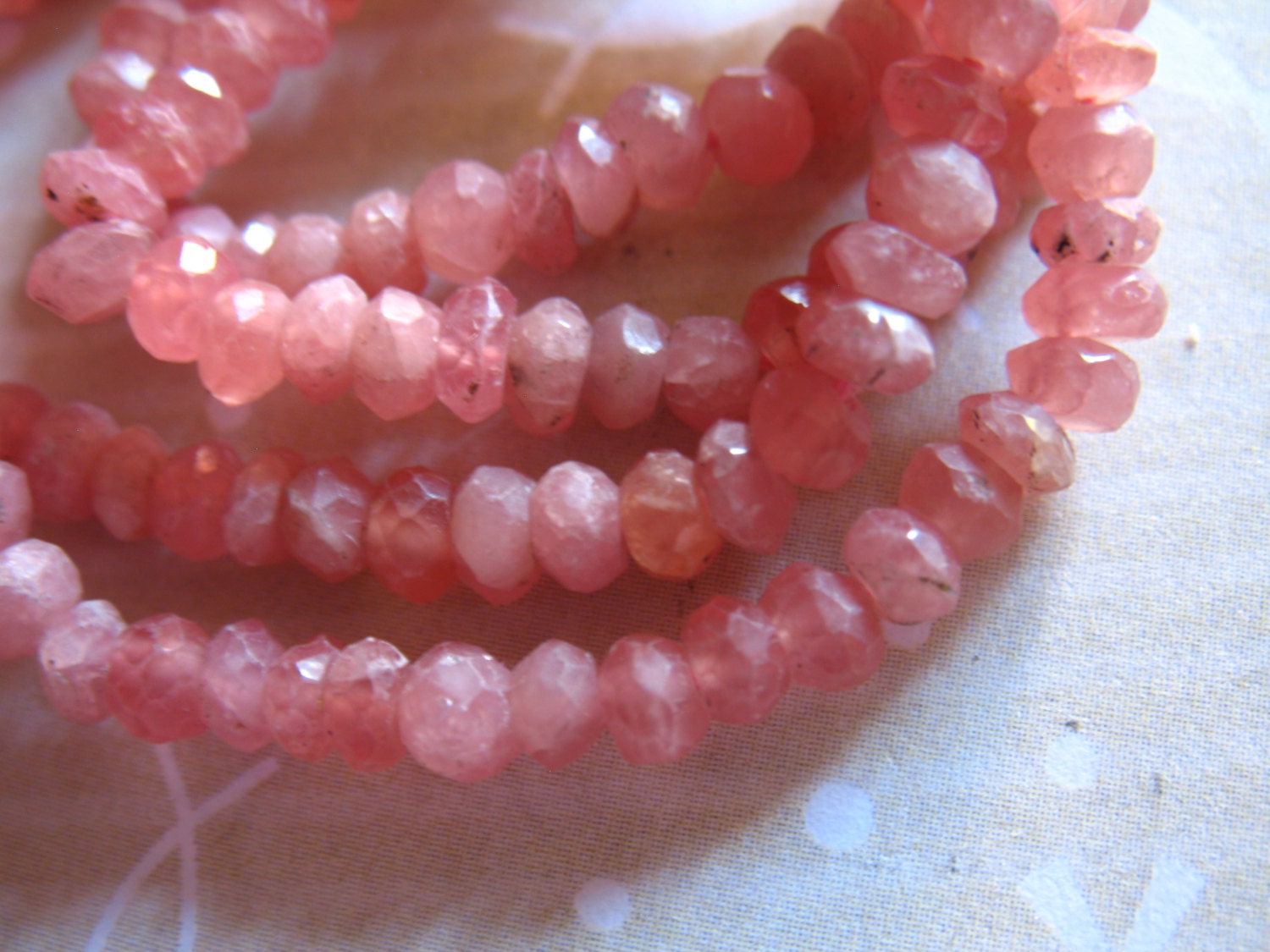 Natural Pink Rhodochrosite Gemstone Rondelle Abacus Loose Beads 5x8mm 15''
