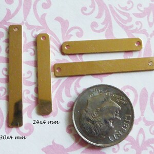 14k Gold Filled Bar Anhänger: Metall Stanzrohling (30 x 4 mm) Bild 5