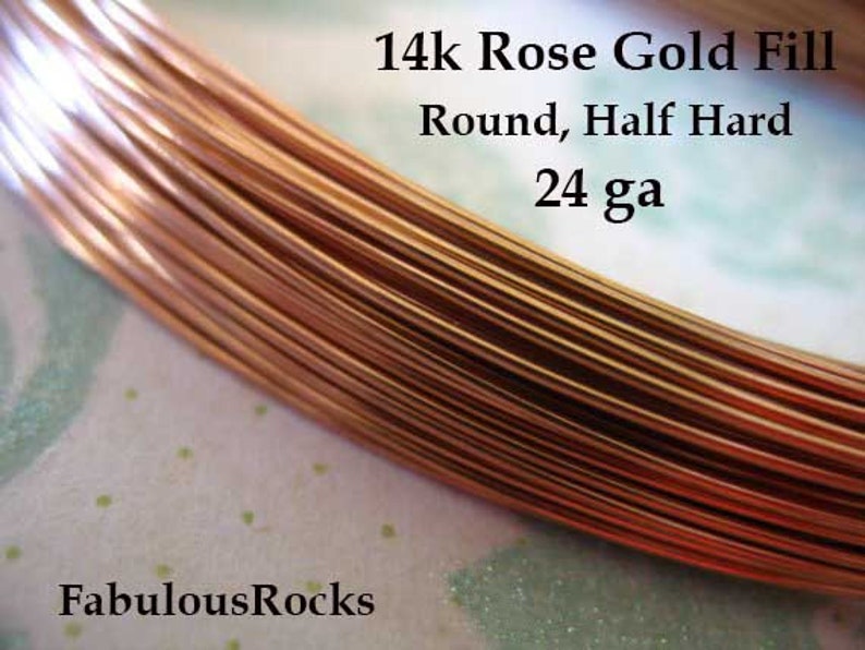 14k rose gold wire