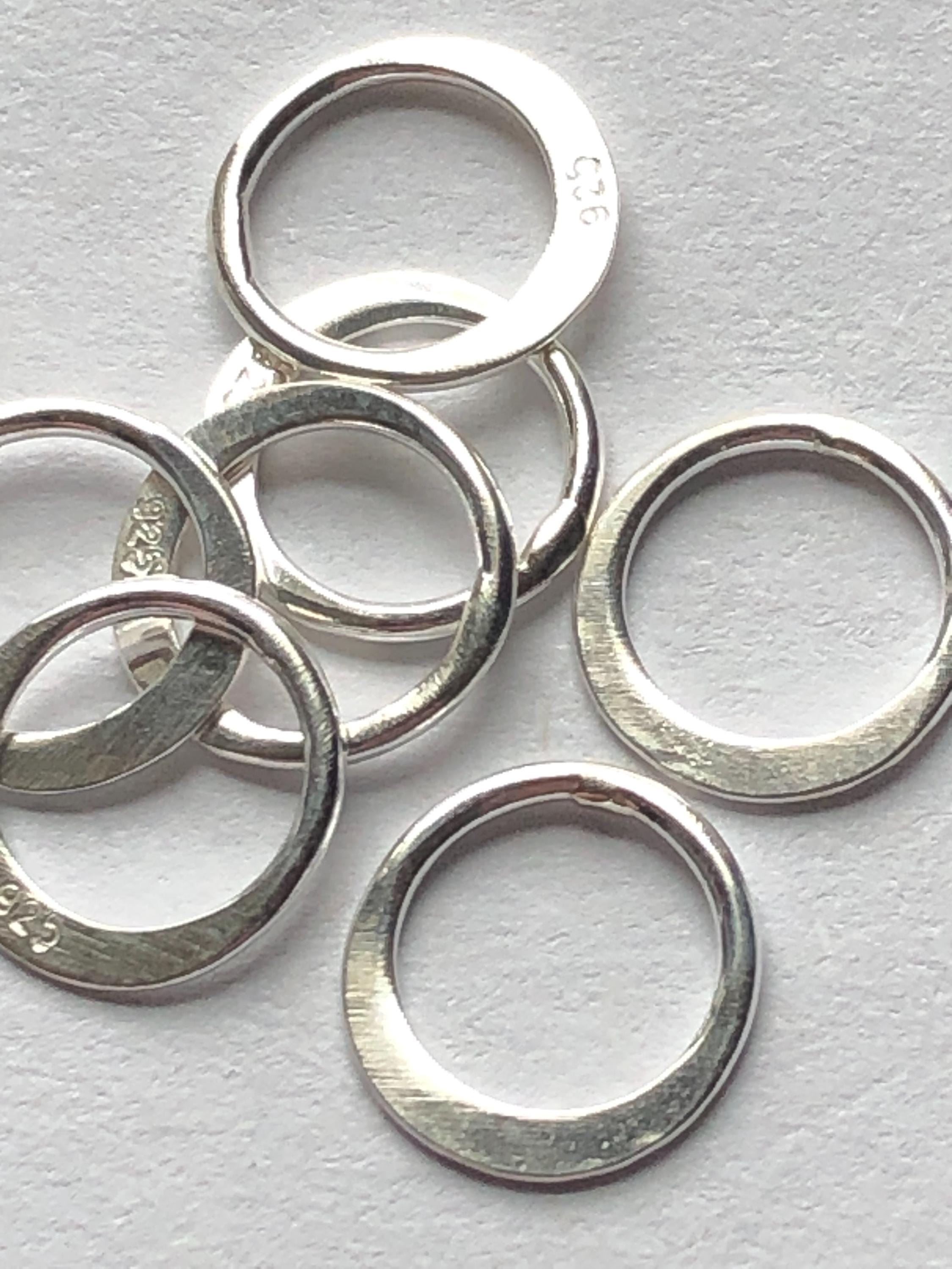 Anelli di collegamento in argento Sterling 925, diametro 3 mm, 3 pezzi