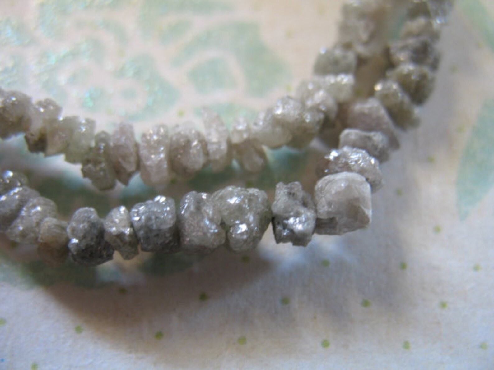 Gray Raw Diamond Nugget Beads, 2-3mm, April Birthstone - Etsy