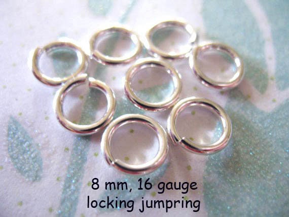 Antiqued Brass JUMPLOCK Jumprings That LOCK Closed 4,6,8 OR 10mm