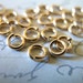 Gold Filled Jump Rings, 3 mm, 22 gauge, Open, finish delicate petite chains GFJR3mm solo