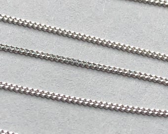 Collar de cadena de eslabones de plata de ley, acabado a granel, de 16 a 20 pulgadas