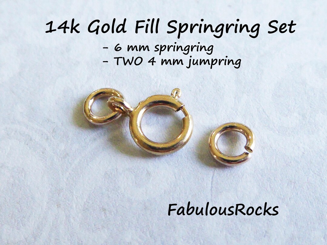 Spring Rings Fillers 5 Sets 14k Gold Filled Spring Ring Clasp With Jump Rings (6mm) - Etsy