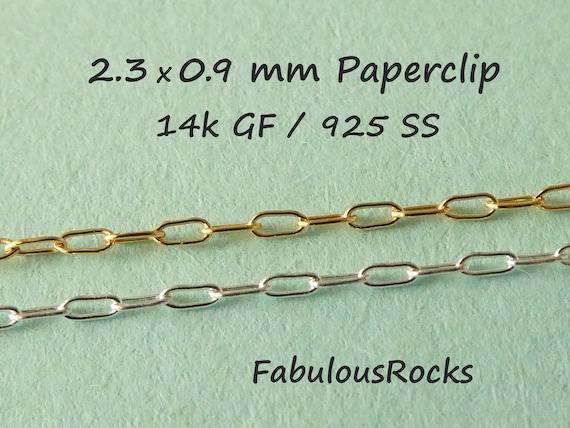 Dainty Paper Clip Chain Necklace Chain 
