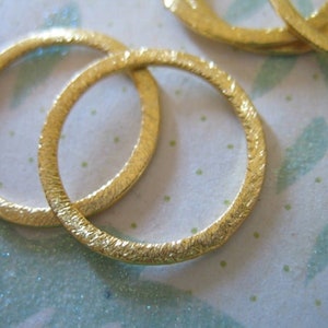 Anel Halo Karma Eternity Infinity da Gold Link Connectors, Círculo ESCOVADO, 20 mm, Ouro Vermeil 24K, achados no atacado orgânicos n500