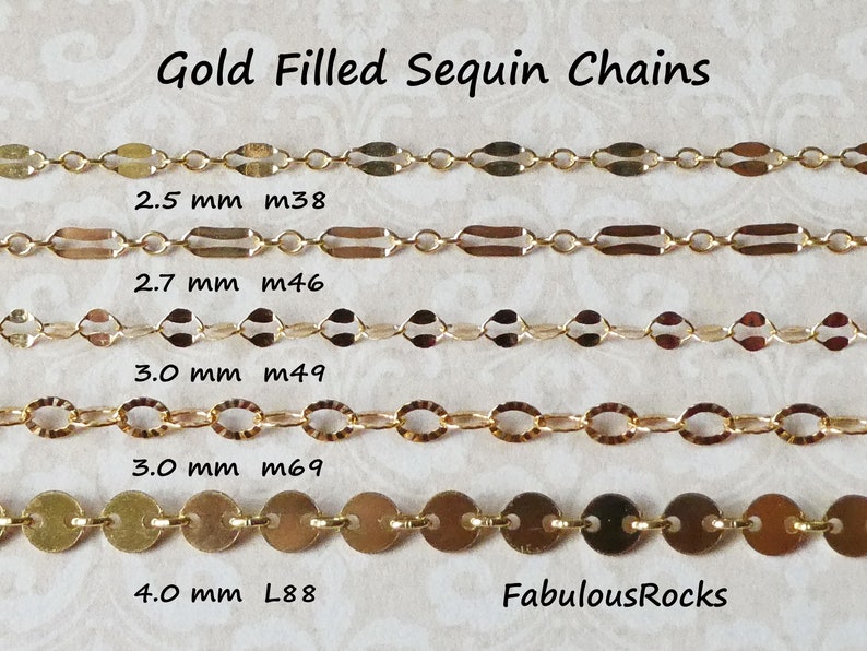 6.5x2.7 mm Sterling Silver Dapped Long and Short Chain Double Bar SEQUIN Chain 14k Gold Filled or 925 SS Necklace Chain q mmss solo c m46