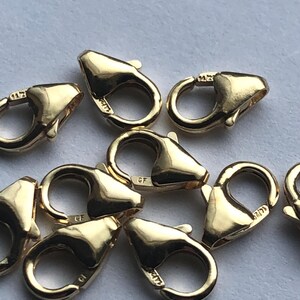14k Gold Filled Lobster Claw Clasps Triggers only, 9x5 mm, wholesale.. for small to medium chains  lc.1