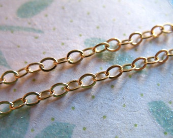 1-50 feet, Bulk Gold Chain, 14k Gold Filled Chain, Oval Cable, 2.5x1.7 mm UPGRADE, wholesale necklace jewelry ssgf sgf17