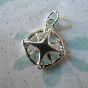Colgante COMPASS Charm, plata de ley 925, 15,5x12,5 mm, graduación novias de vela náutica boda nupcial solo gdc