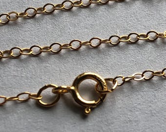 14k Gold Filled Kette, 18 Zoll Flachkabel, 1,4 mm