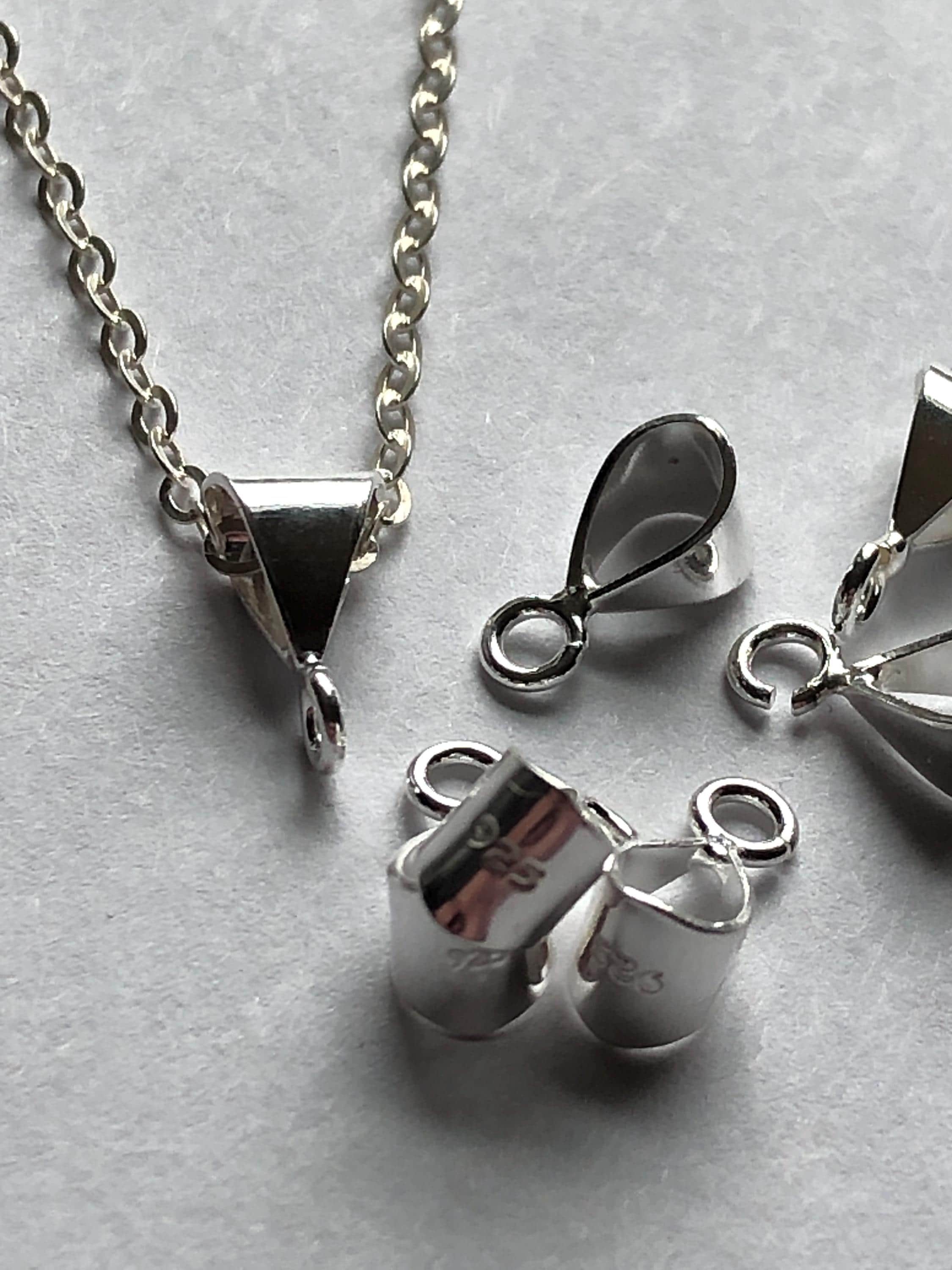 アクセサリー Shrine Bail necklace SILVER Sterling Silver Pendant Bails, 9x5mm, Necklace Jewelry Findings - Etsy