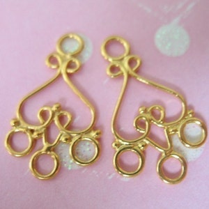 24k Gold Vermeil Earrings French Hook Earrings Earwires Bulk, 22x11 mm, Wholesale Jewelry Supply Earring Findings fhe.sb image 5