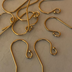 5-100 pairs BULK  14k Gold Filled French Hook Earrings Earwires Ear Wires Wholesale, 21x12 mm  14kt GF Single Ball Earrings  fhe.sb