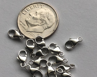 925スターリングシルバーロブスタークラスプ、スモールトリガークラスプ（7.7 x 4 mm）