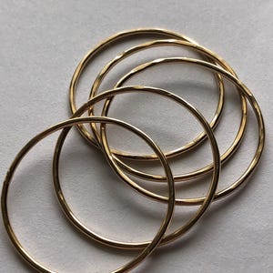 5-25 pcs, Gold Fill or Sterling Silver, 25 mm Hammered Circles Link Connectors Eternity Rings Karma Halo Charm Pendant artisan 250 hp solo