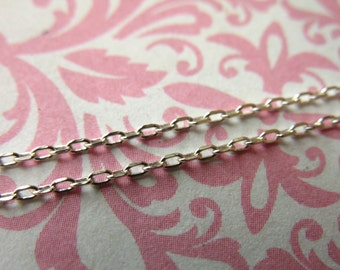 Sterling Silver Cable Chain, 2x1mm Dainty Elongated Links, Wholesale
