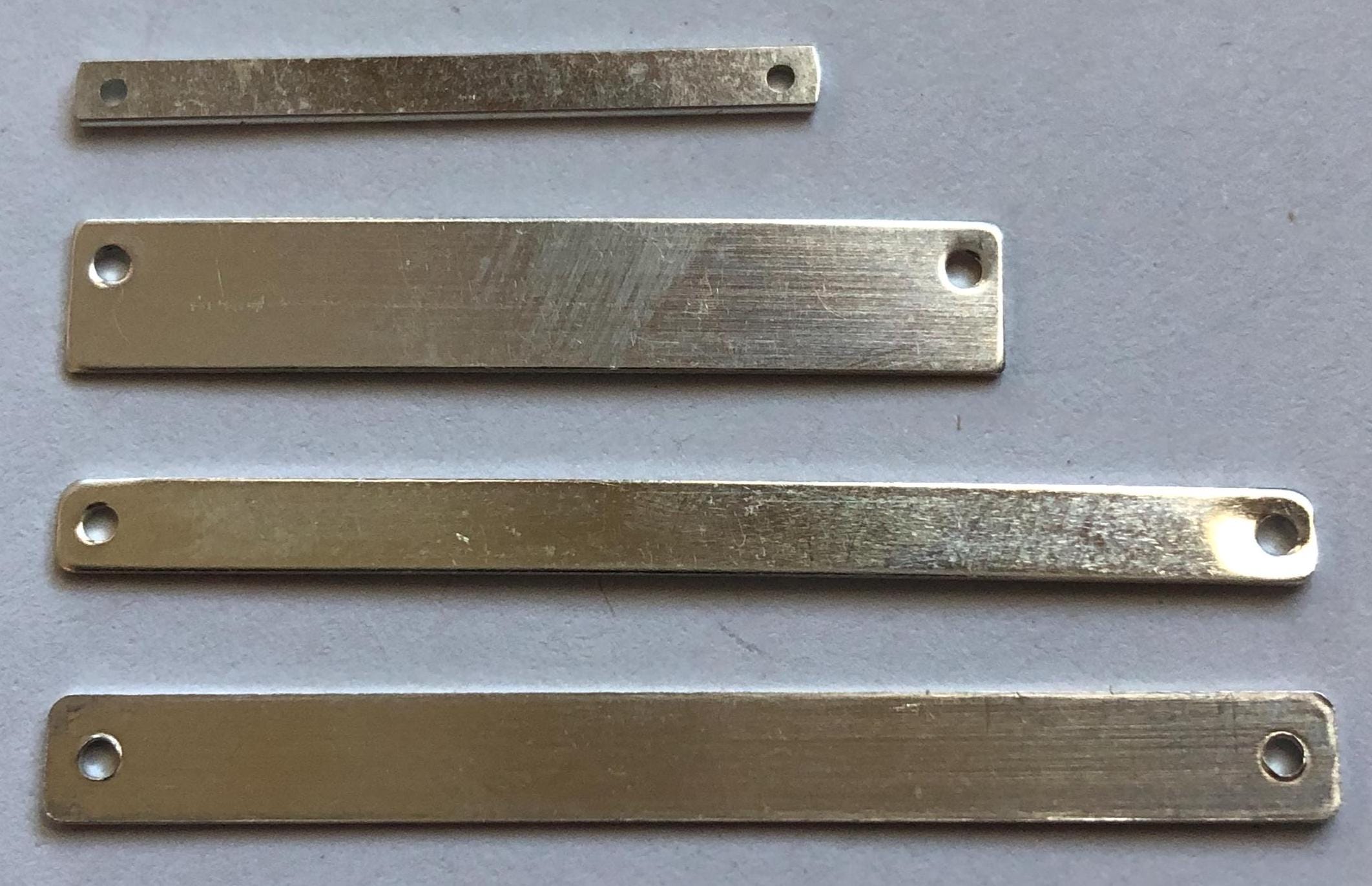 Sterling Silver Bar Pendant, Metal Stamping Blank, Jewelry Making