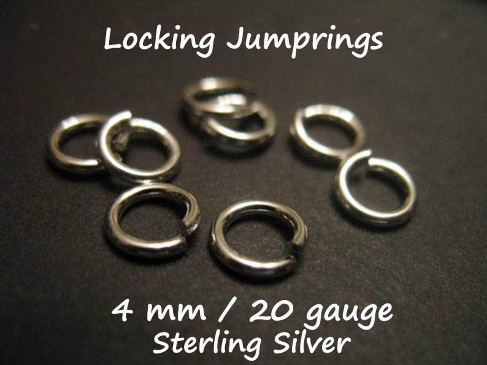 LOCKING Jump Rings Sterling Silver Jump Locks Bulk 4 Mm 20 Etsy