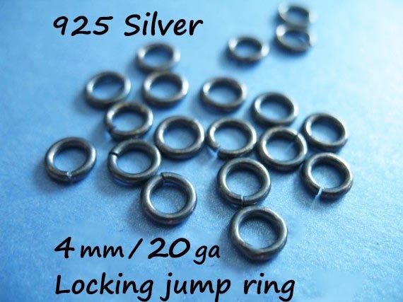 4mm 10 Piece Sterling Silver Jumplock Jump Ring Jewelry Making Supplies 