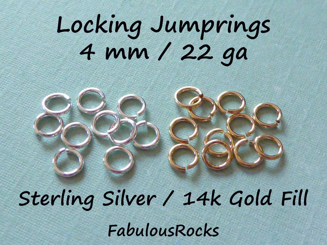 Locking Jump Rings: 14k Gold Fill or Sterling Silver, 4mm 22 Gauge - Etsy