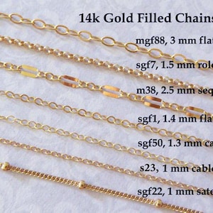 Gold Fill CHAIN, 14k Gold Filled Chain, Necklace Chain Wholesale Chain, delicate s23 l88 mgf88 m26 sgf98 m38 sgf1 sgf7 sgf22 sgf50 s1 gs t