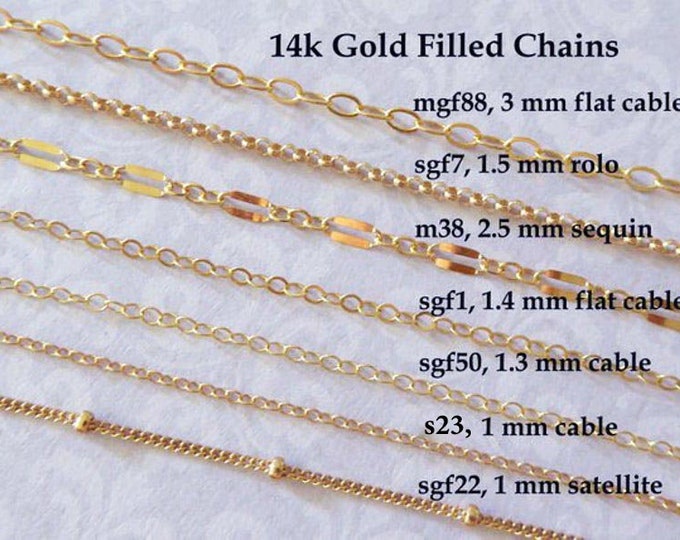 Gold Fill CHAIN, 14k Gold Filled Chain, Necklace Chain Wholesale Chain, Delicate S23 L88 Mgf88