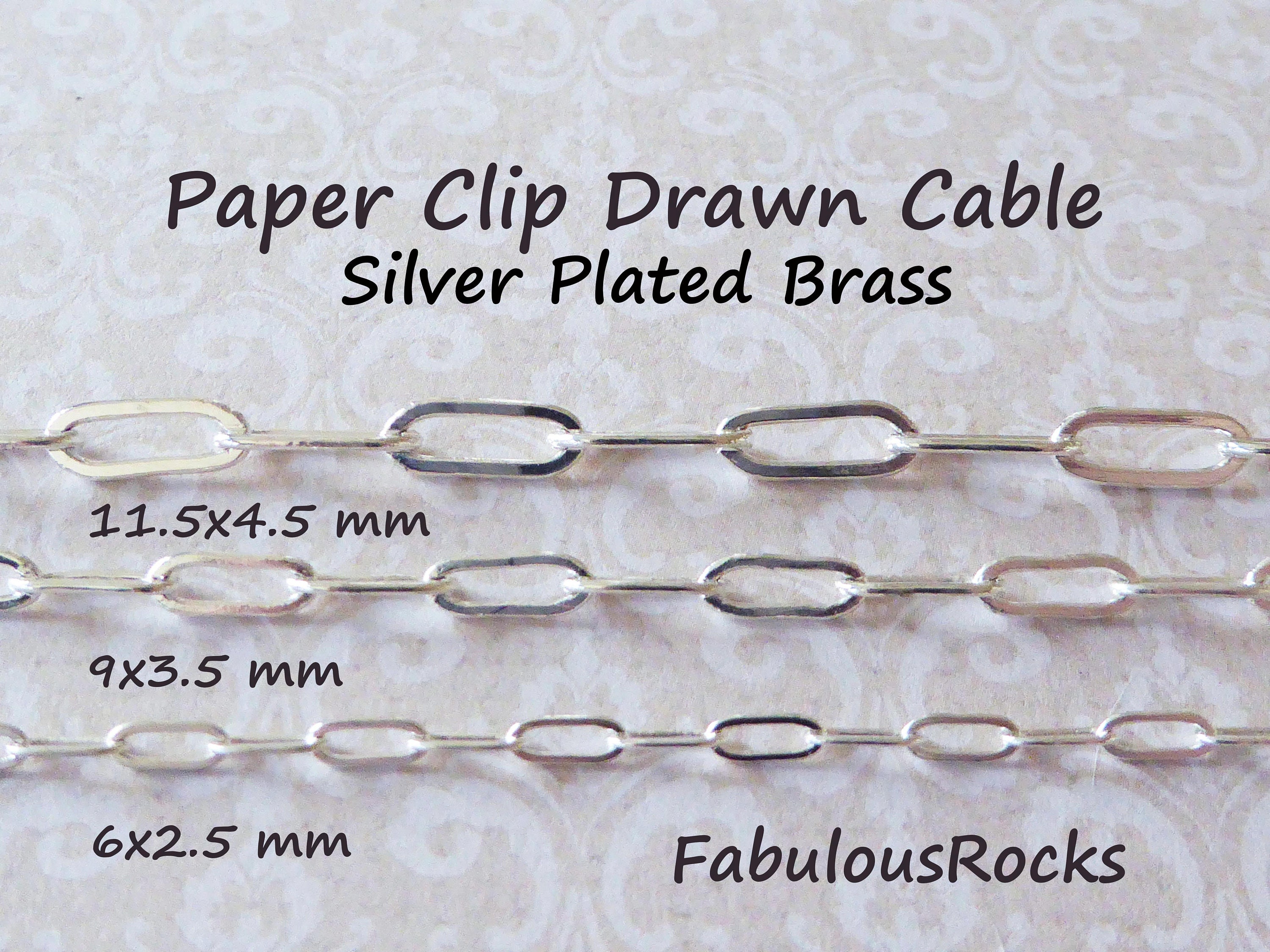 Silver or Gold Paper Clip Chain Paperclip Chain Rectangle Oval | Etsy