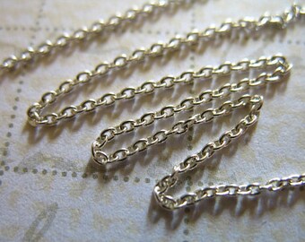 SS 1mm Dcut BD Chain By the Foot Sterling Silver Item # 301BDC