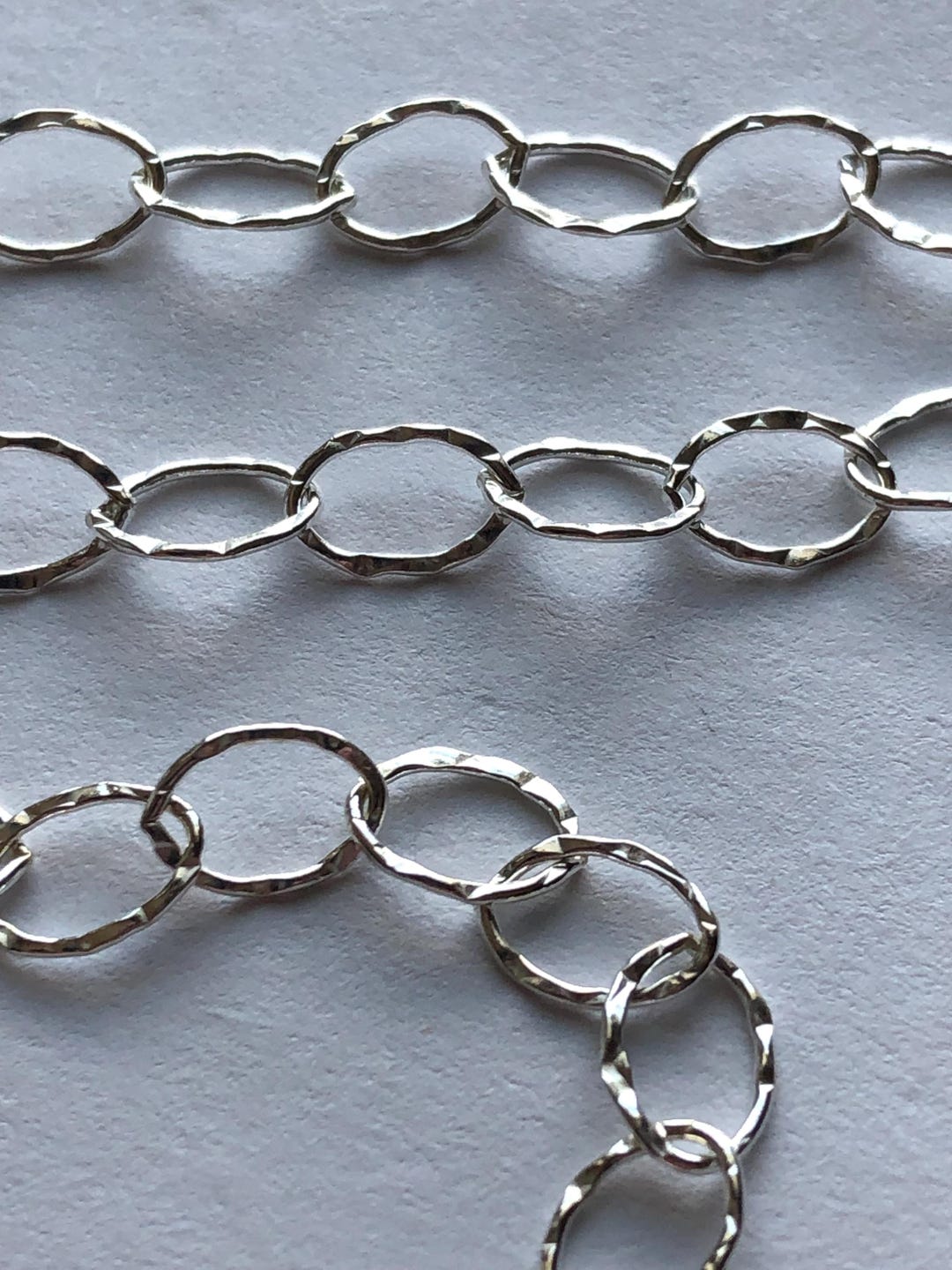 Silver Oval Thin Link Chain