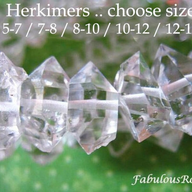 thumbnail image 2 of 48 Pieces Herkimer Diamond Crystals – 7-9mm Natural Rough Stones 2 of 6