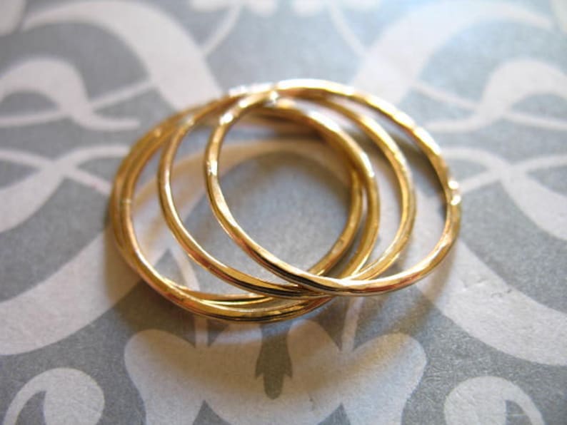 14k Gold Filled artisan organic n200 Circle Links Connectors Charm Pendant Halo Eternity Infinity Circle Hammered 1-25 pcs 20 mm